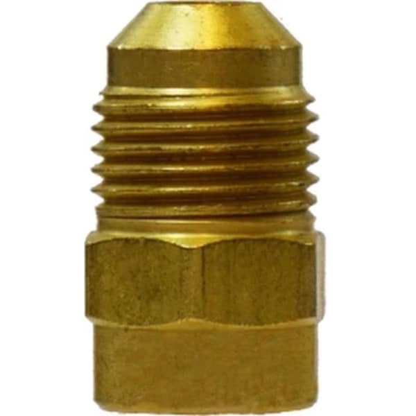 Anderson Metals 3/8 in. Female Flare in. X 1/2 in. D Male Flare Brass Reducing Adapter 4506010AH - main